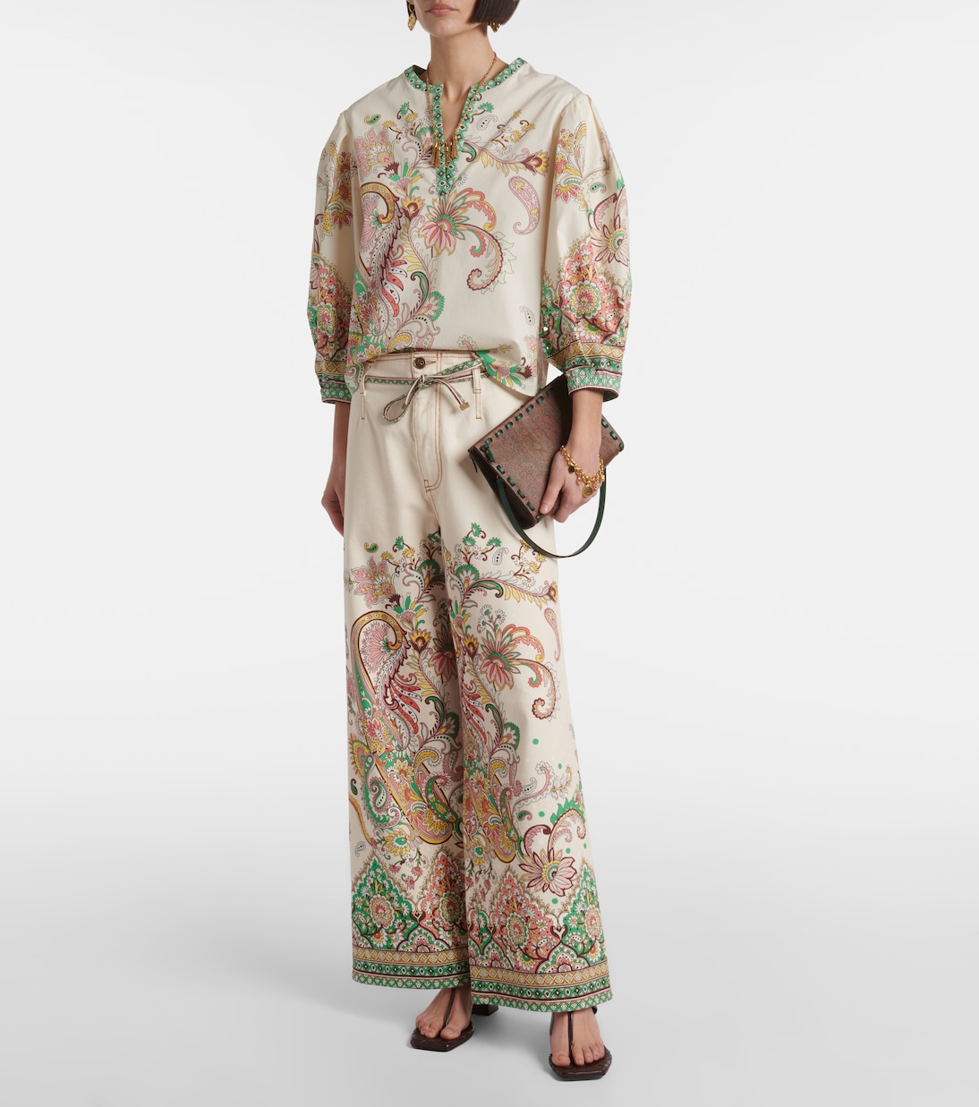 Top in cotone con stampa | Etro