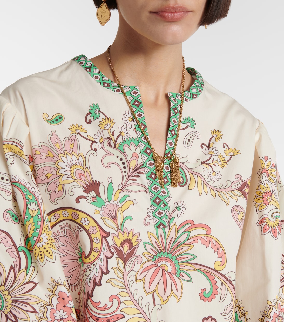 Top in cotone con stampa | Etro