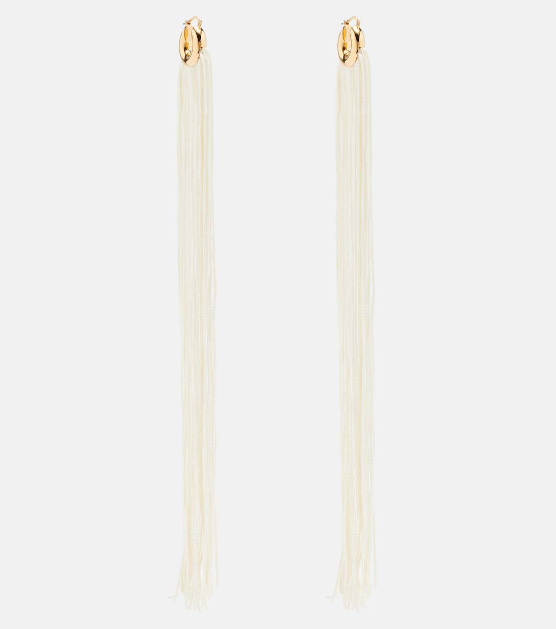 Fringed hoop earrings | Jil Sander