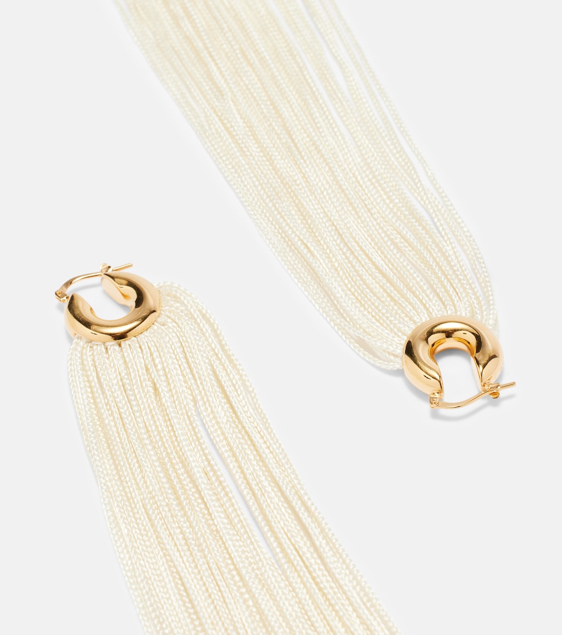 Fringed hoop earrings | Jil Sander