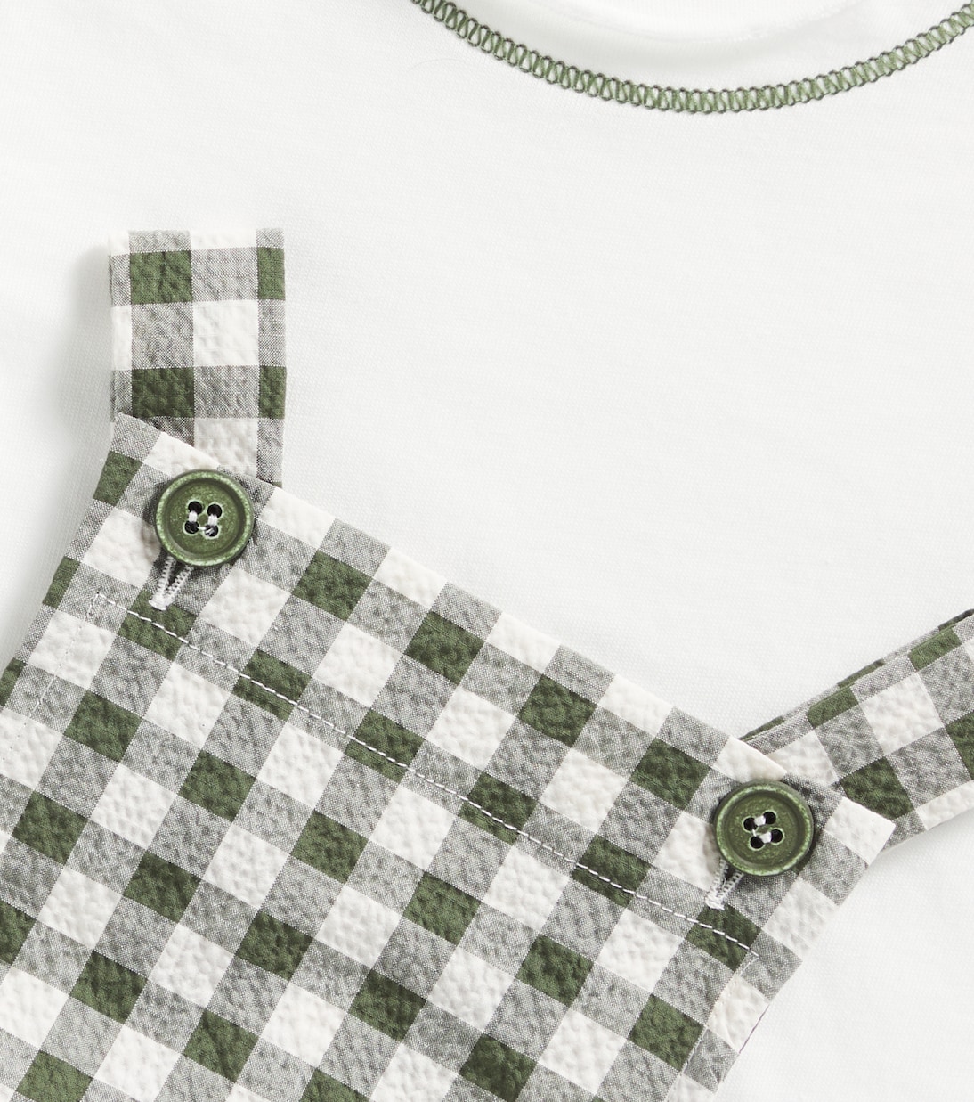 Baby checked overalls and T-shirt set | Il Gufo