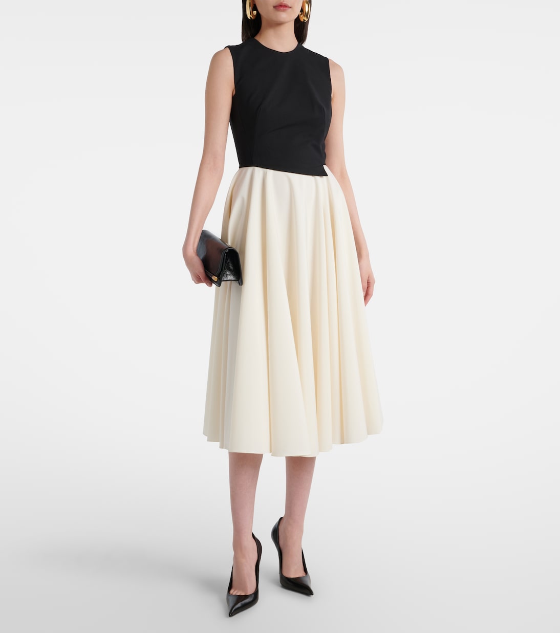 Abito midi Federica a pieghe | Emilia Wickstead