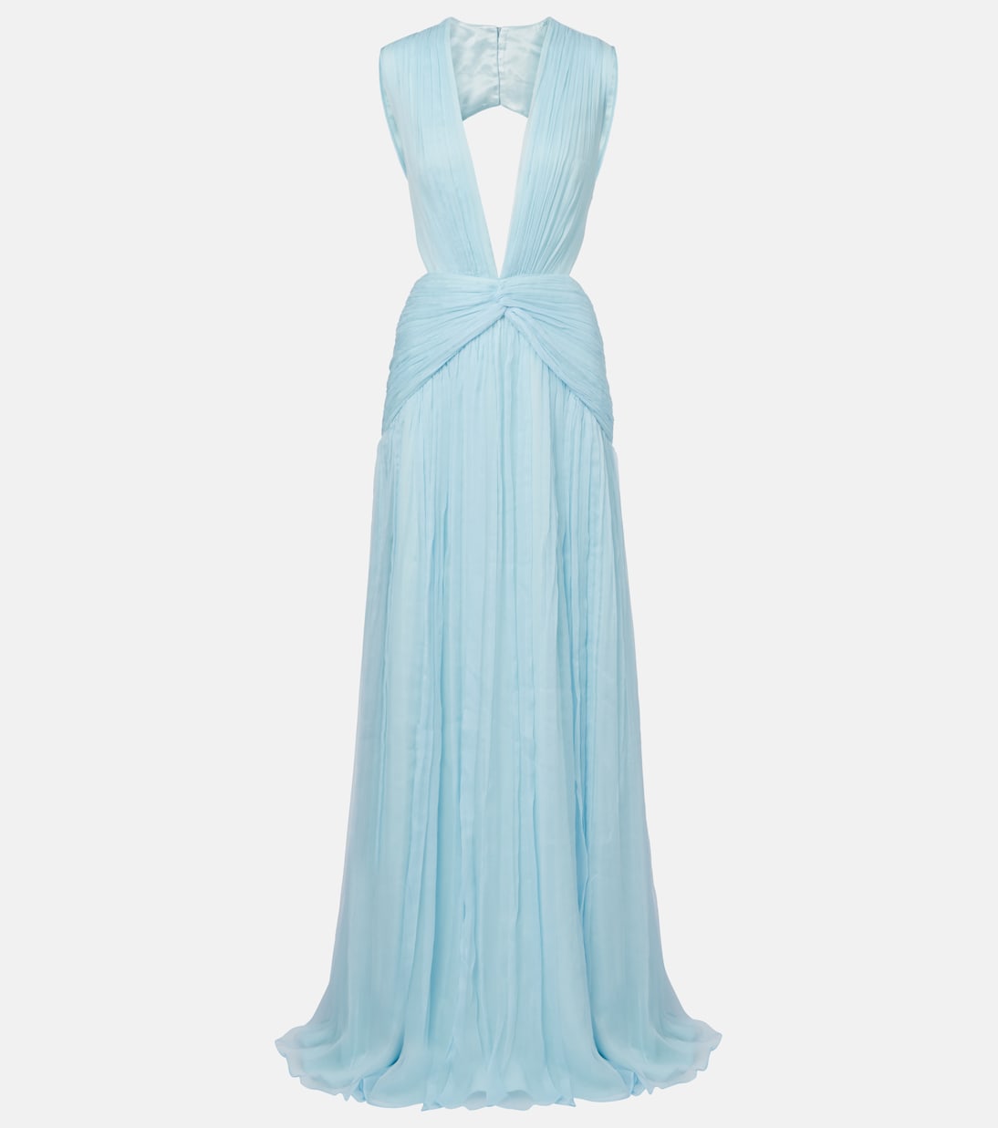Abito lungo in chiffon di seta | Costarellos