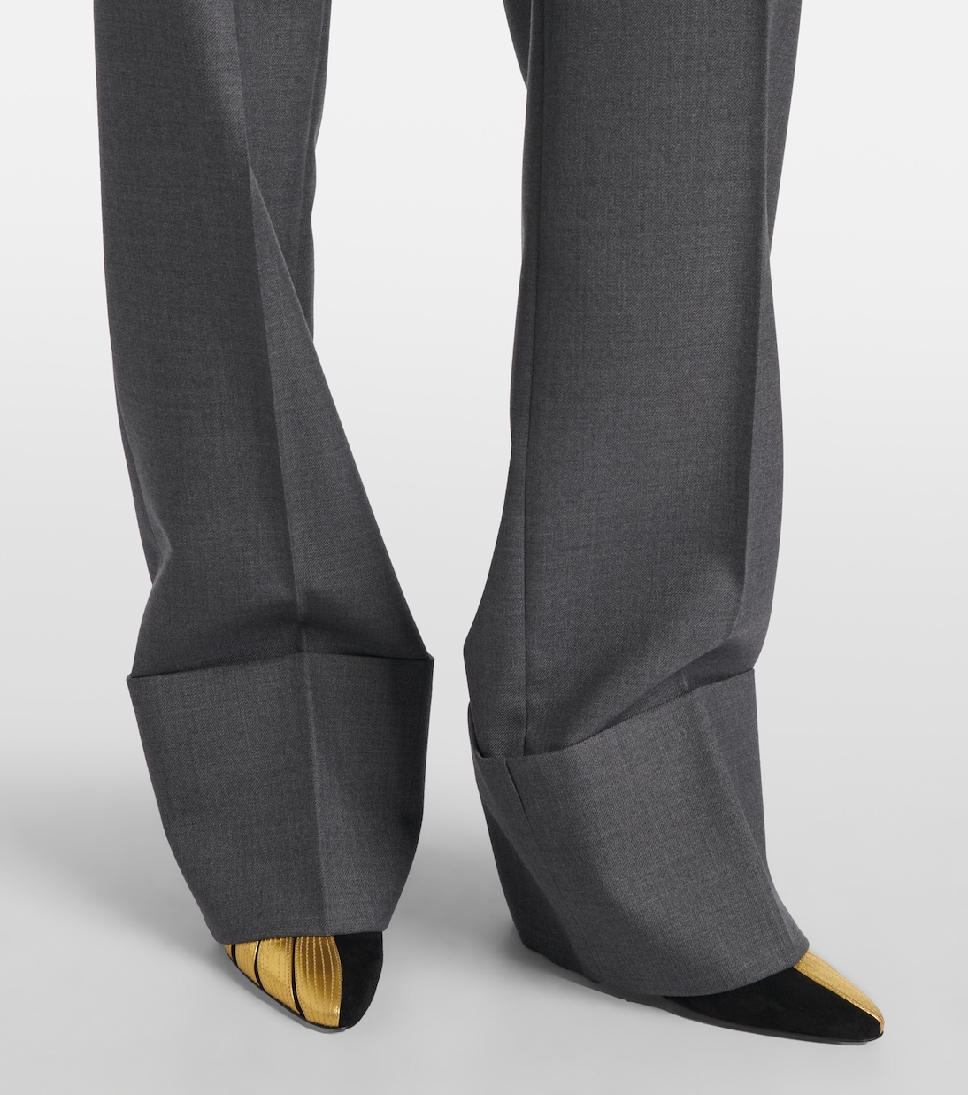 Pantaloni regular in lana a vita alta | Valentino