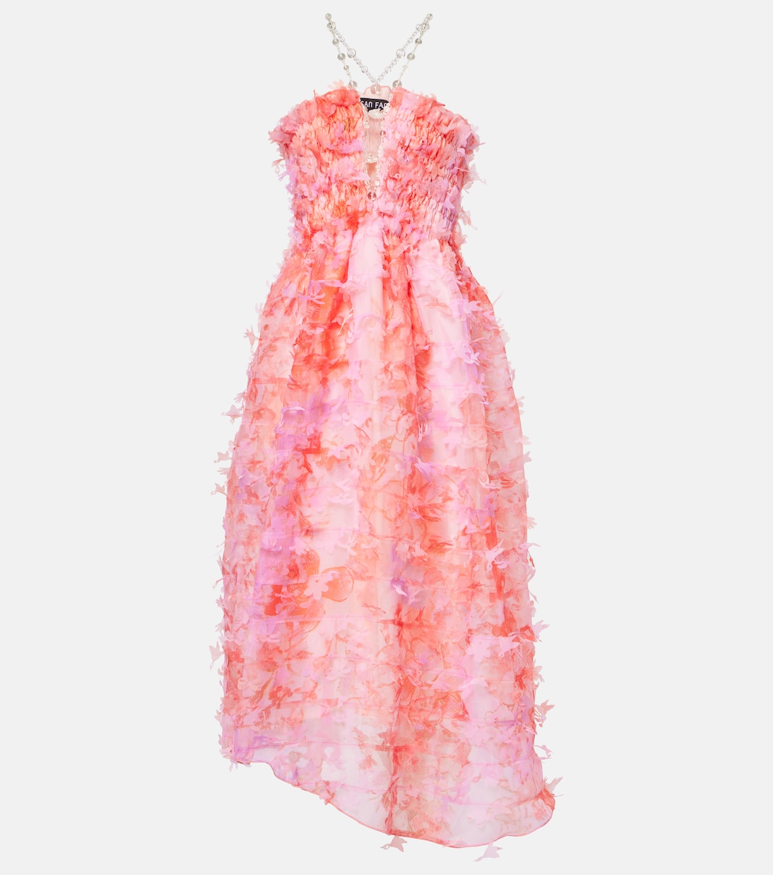 Abito midi in tulle con volant | Susan Fang