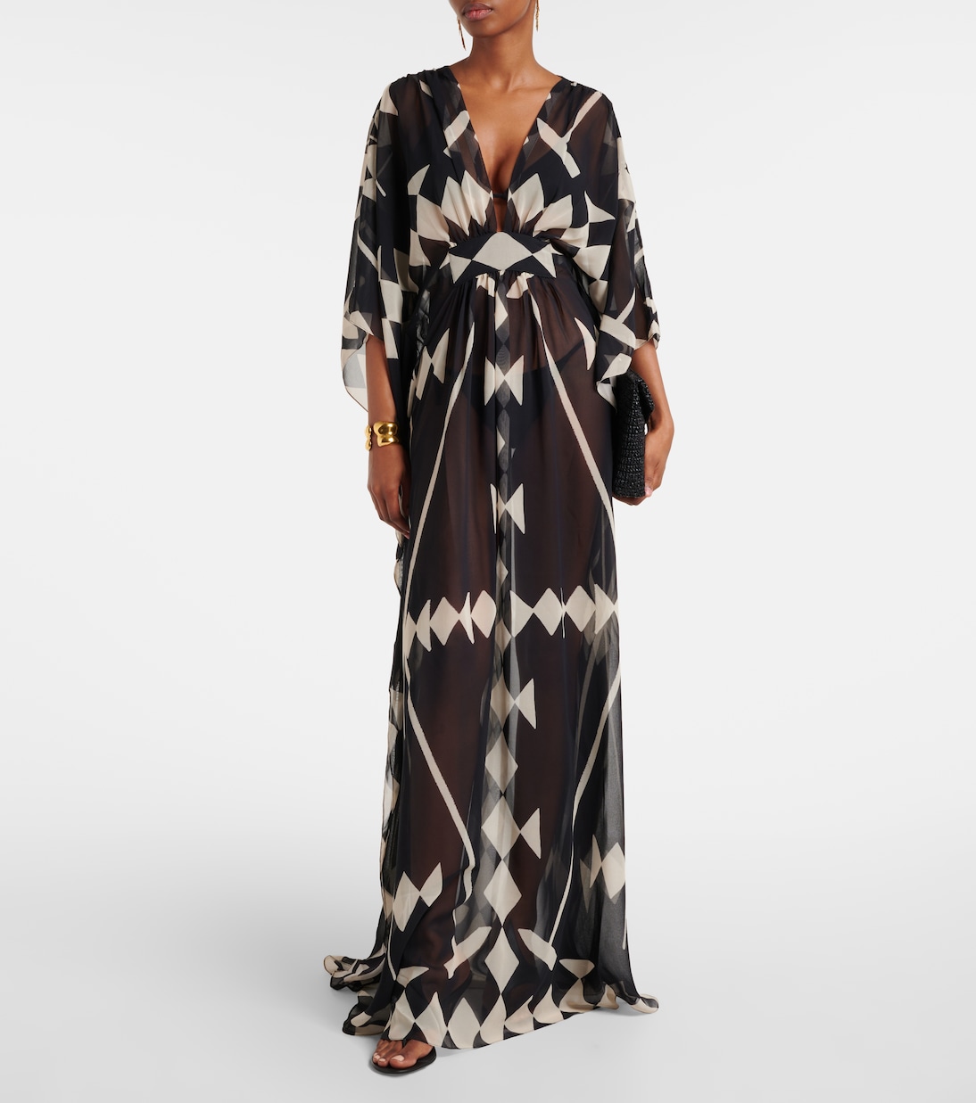 Printed georgette maxi dress | Johanna Ortiz