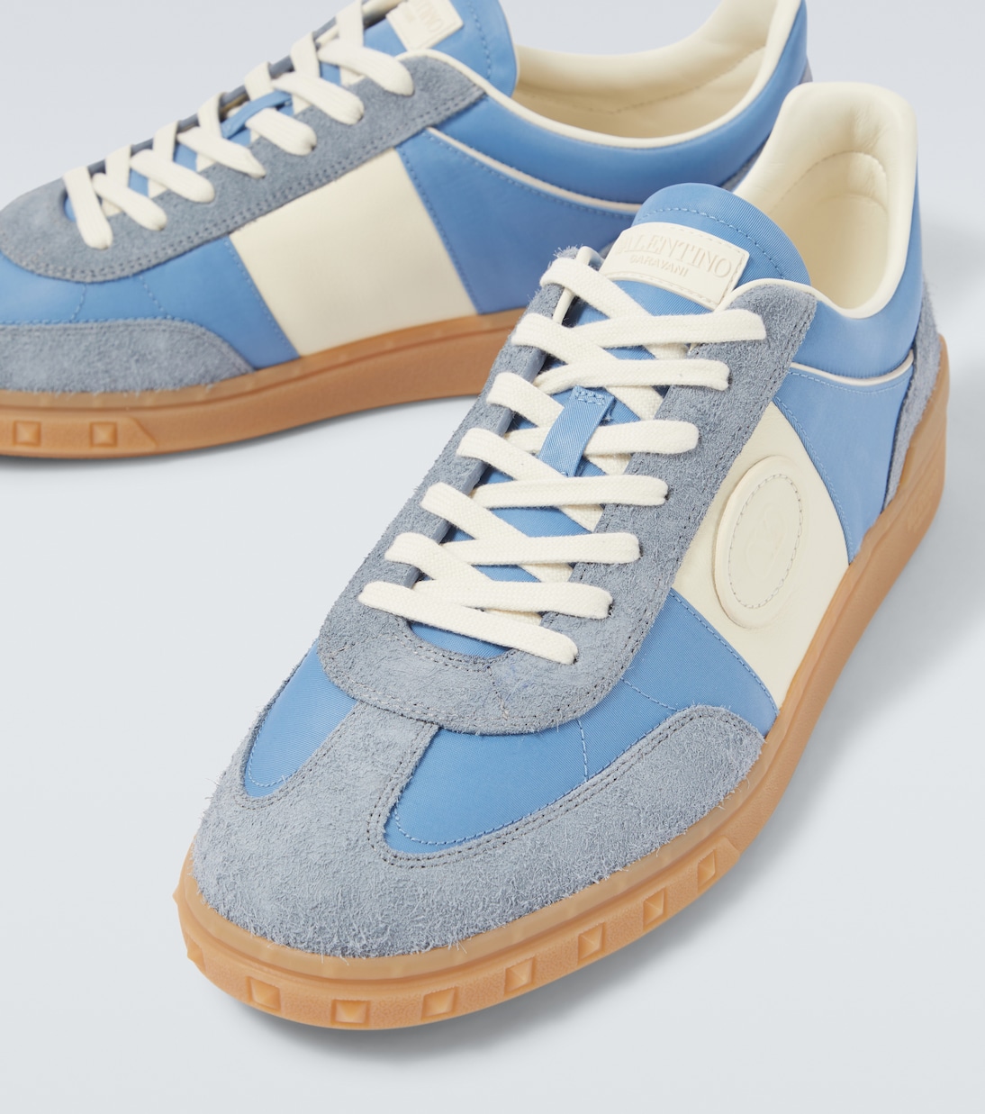 Upvillage suede-trimmed leather sneakers | Valentino Garavani