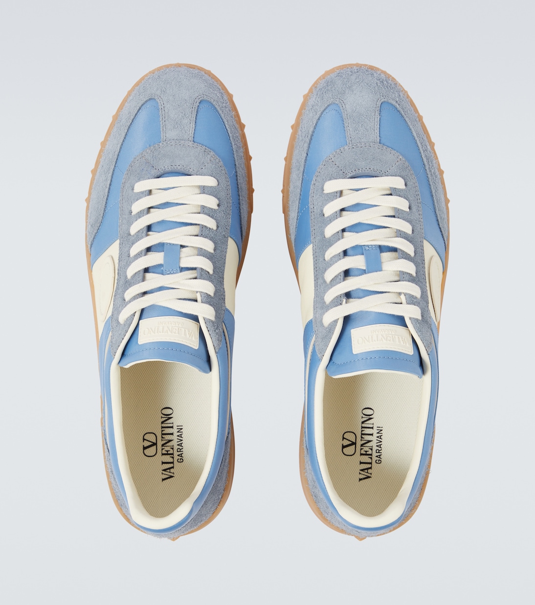 Upvillage suede-trimmed leather sneakers | Valentino Garavani