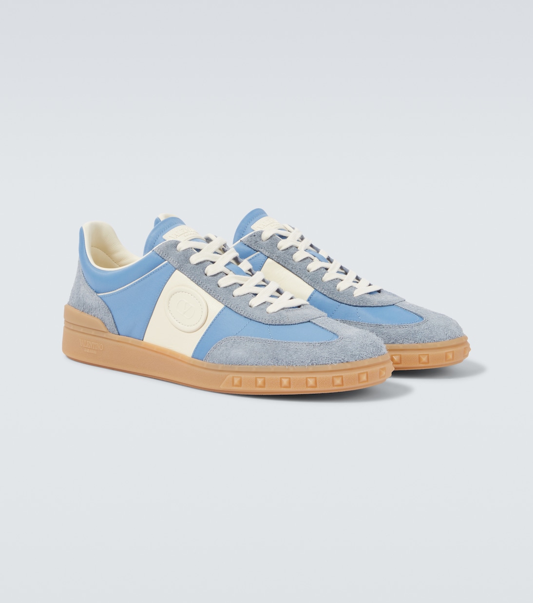 Upvillage suede-trimmed leather sneakers | Valentino Garavani