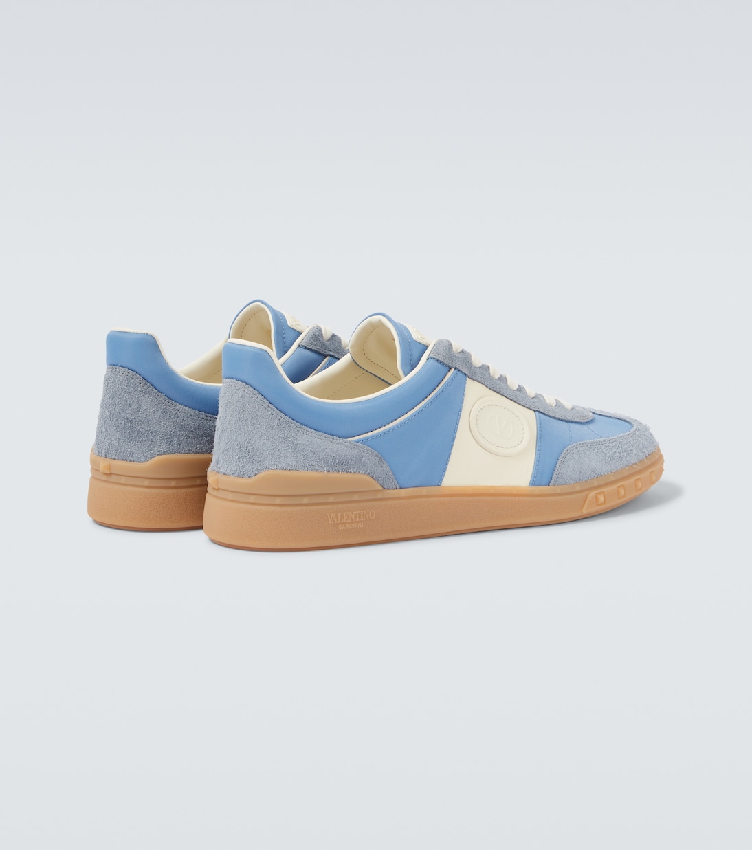 Upvillage suede-trimmed leather sneakers | Valentino Garavani