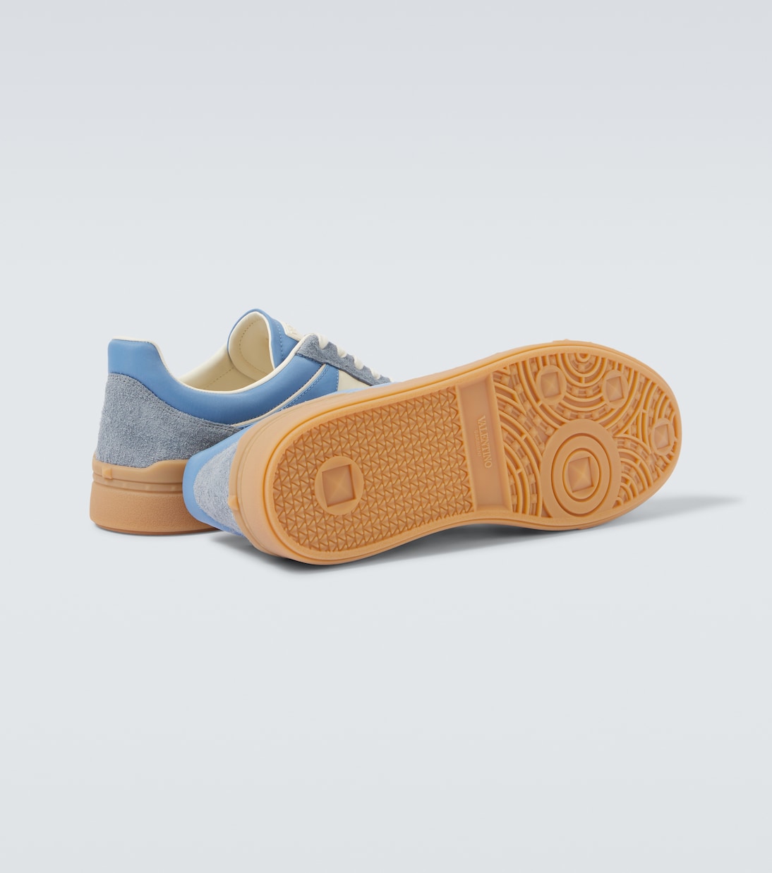 Upvillage suede-trimmed leather sneakers | Valentino Garavani