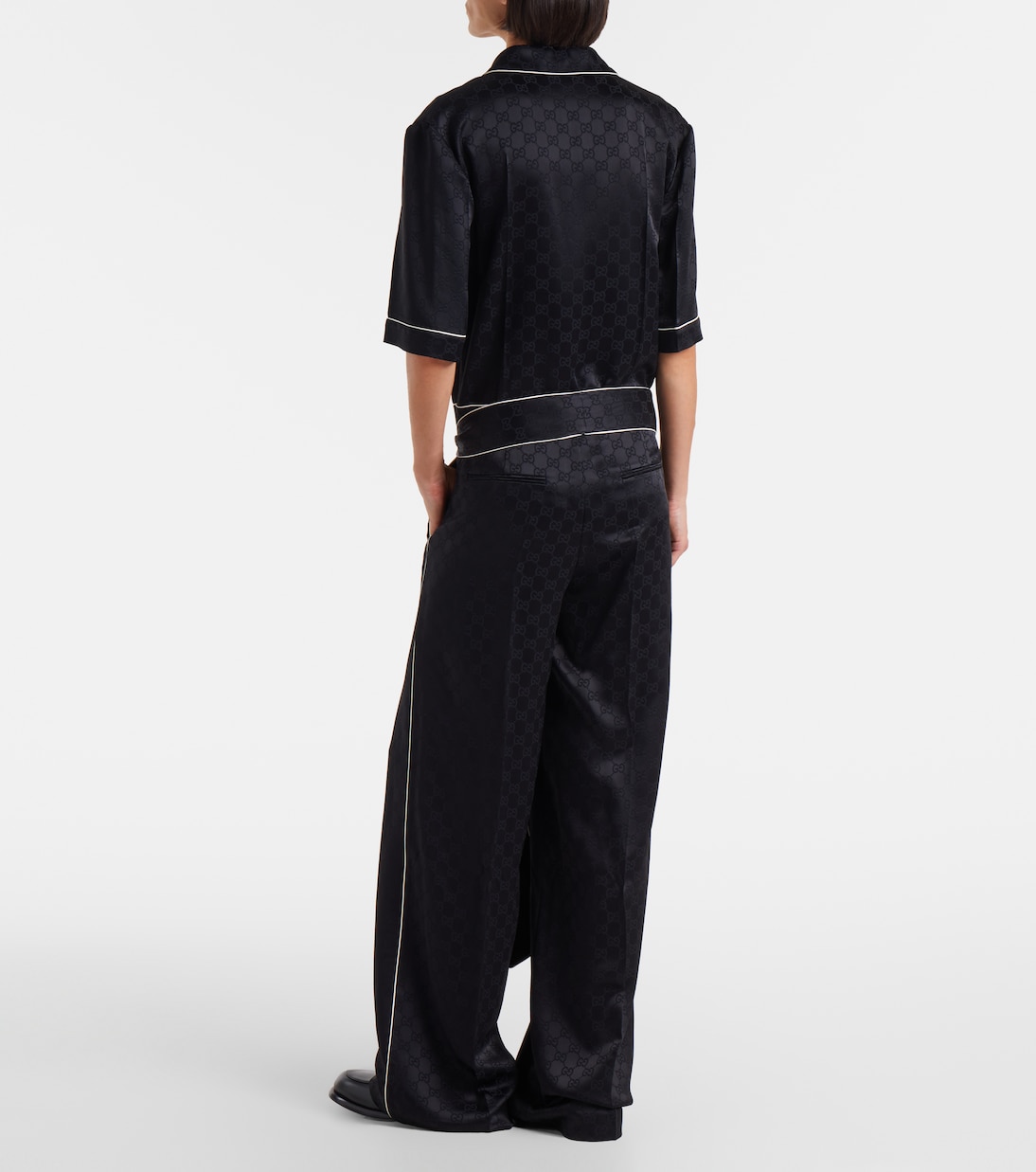 Hammered GG satin jumpsuit | Gucci