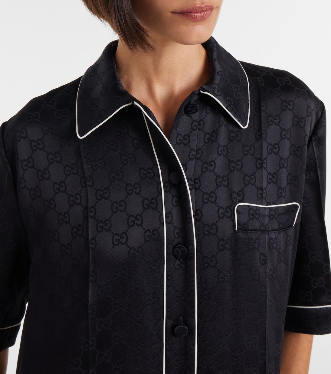 Hammered GG satin jumpsuit | Gucci