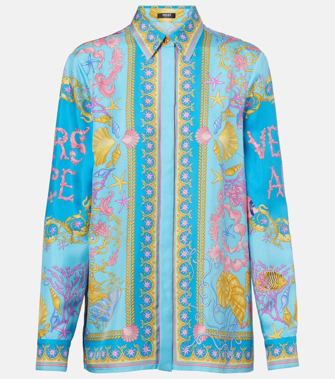 Camicia Underwater Barocco in twill di seta | Versace