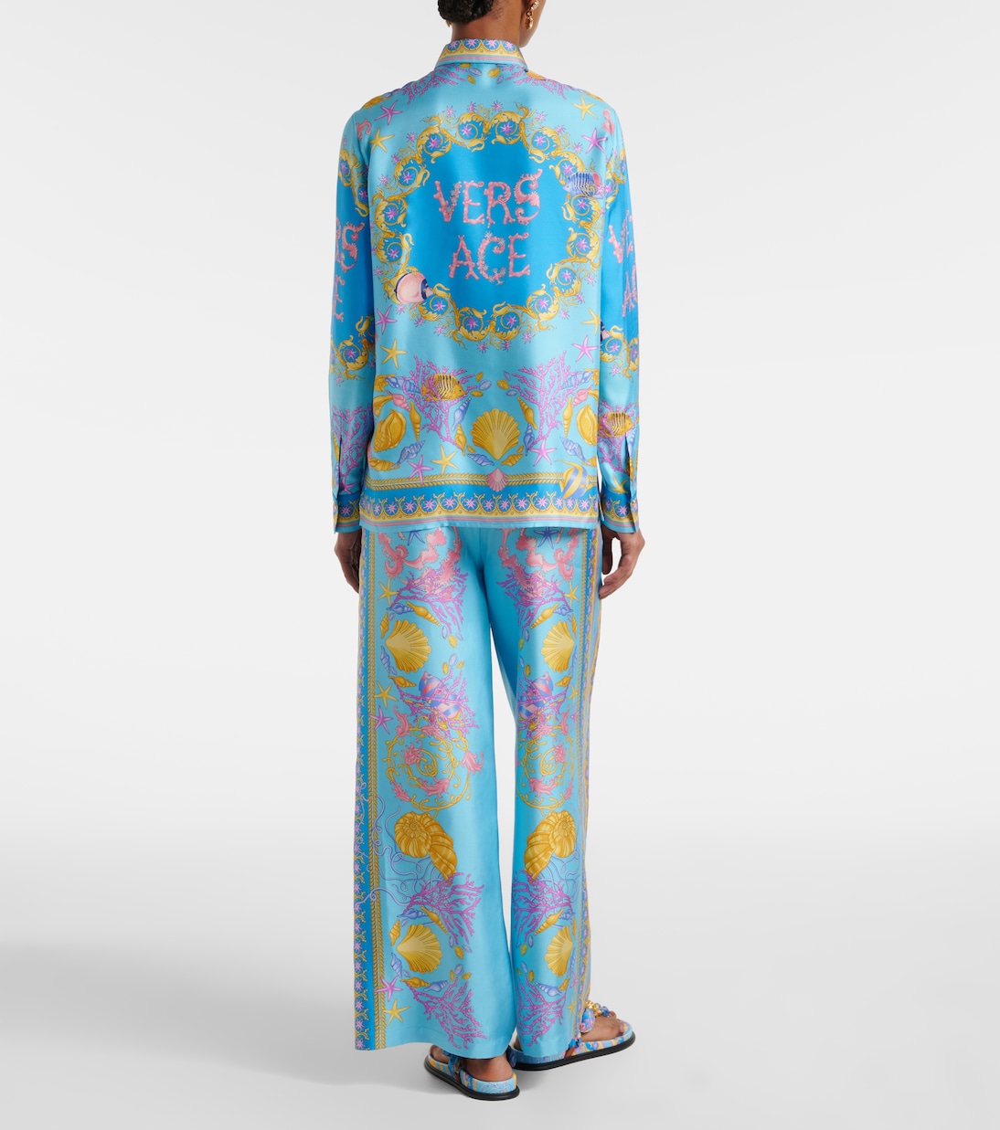 Camicia Underwater Barocco in twill di seta | Versace