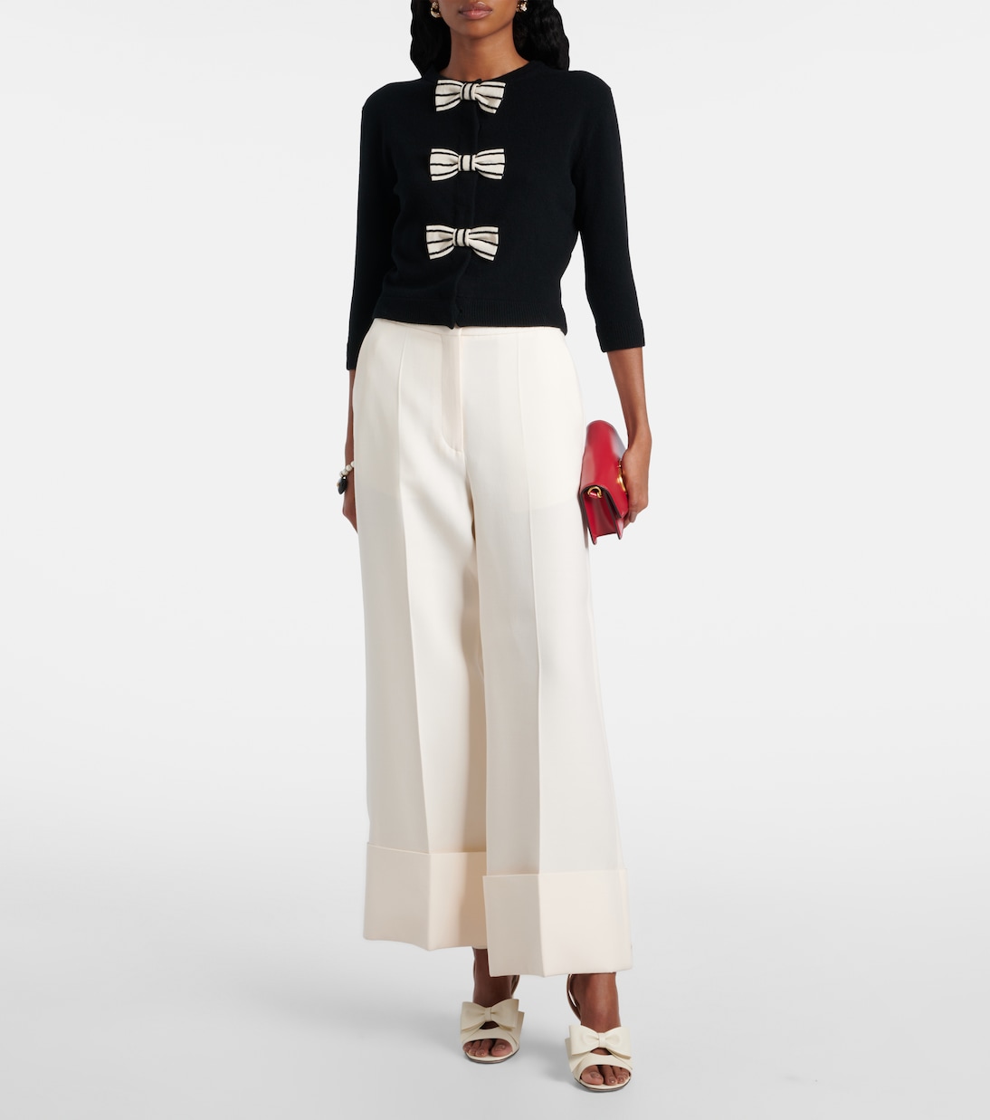 Sandali in pelle con fiocco | Valentino Garavani