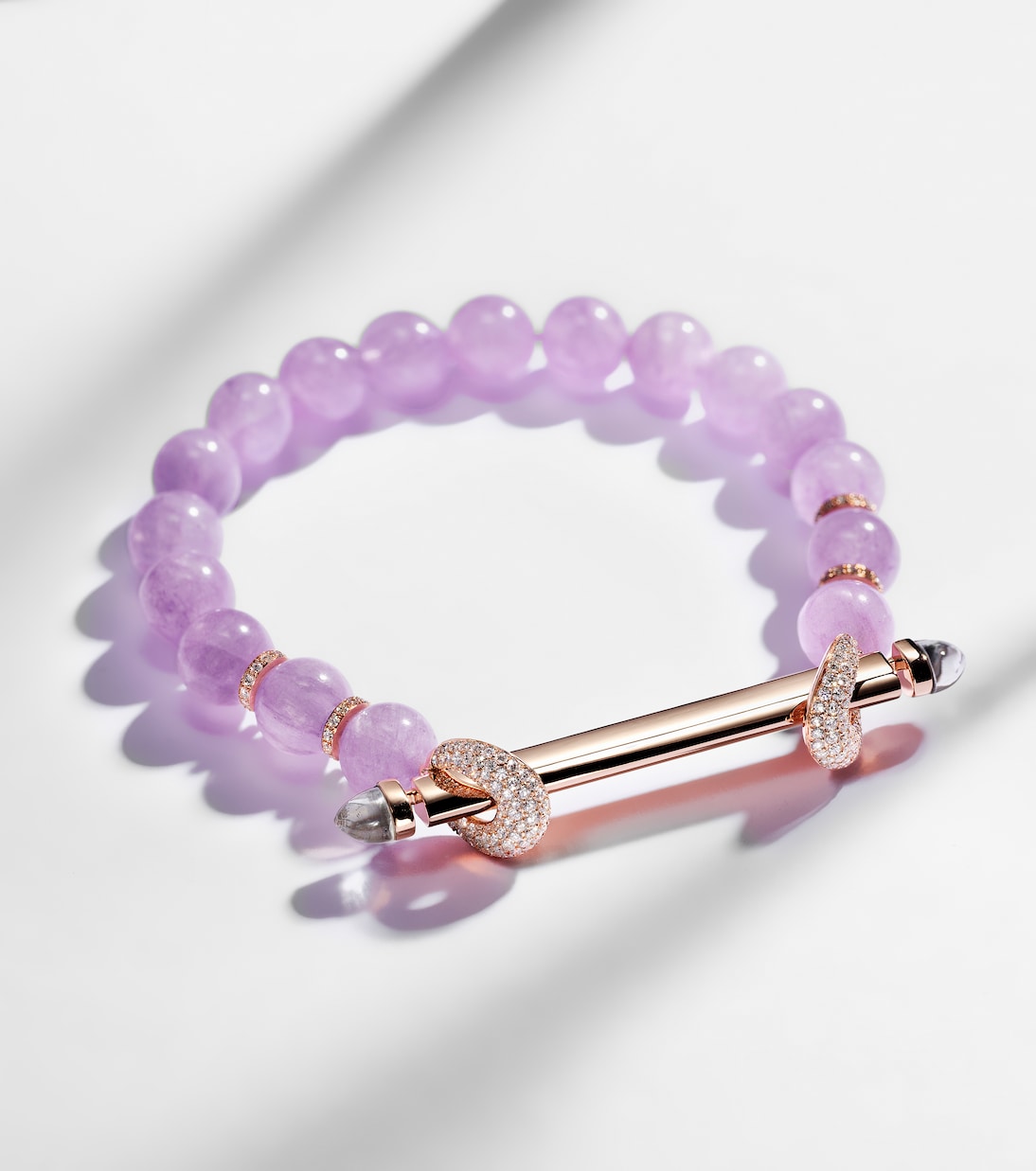 Chakra 18kt rose gold bracelet with gemstones | Ananya