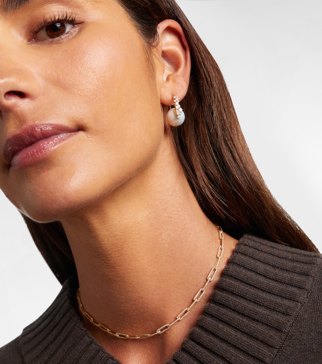Collana a catena in oro 18kt con diamanti | Shay Jewelry