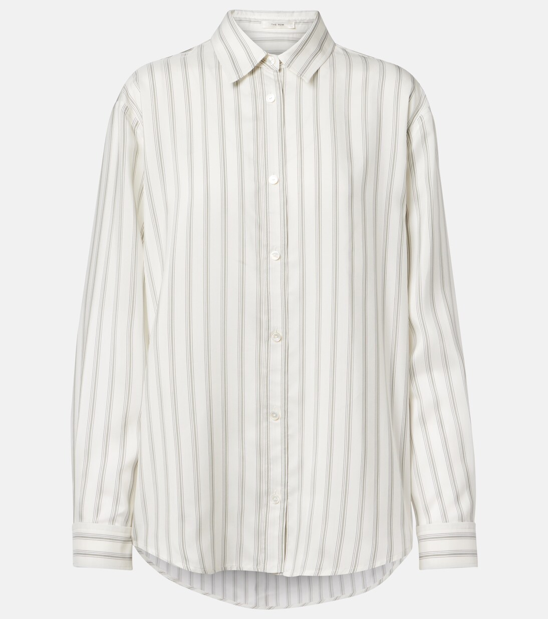 Eirlys striped silk poplin shirt | The Row