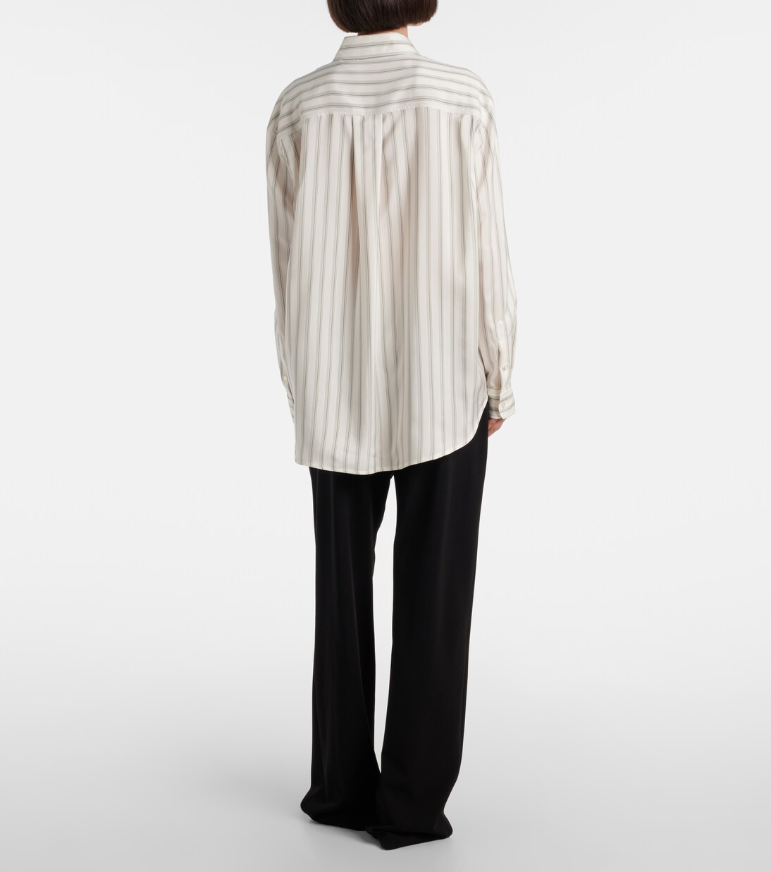 Eirlys striped silk poplin shirt | The Row