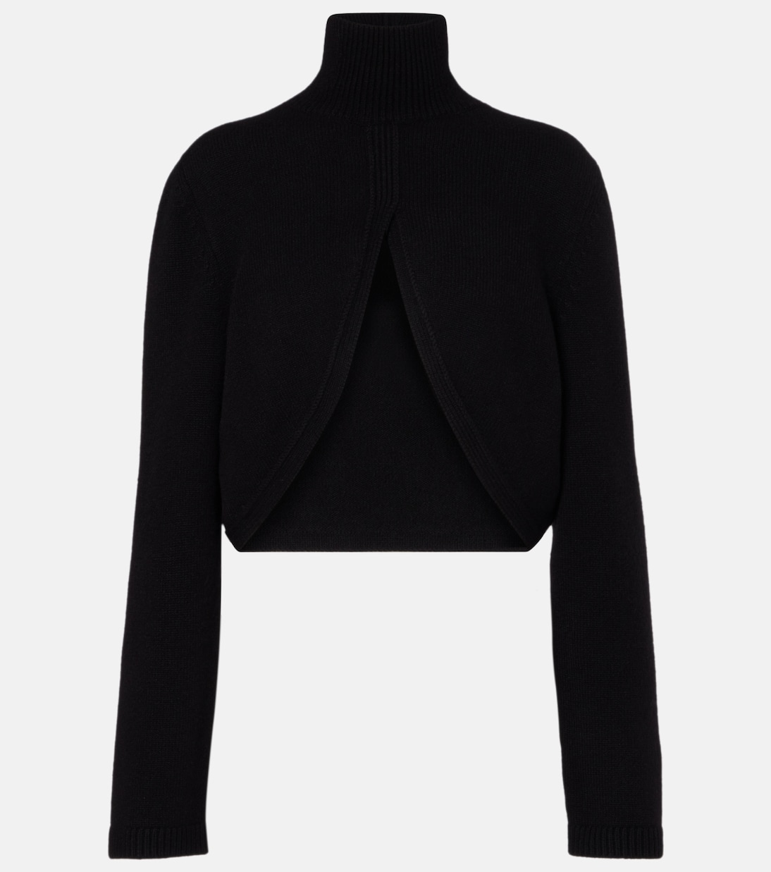 Cropped cashmere-blend sweater | Alaïa