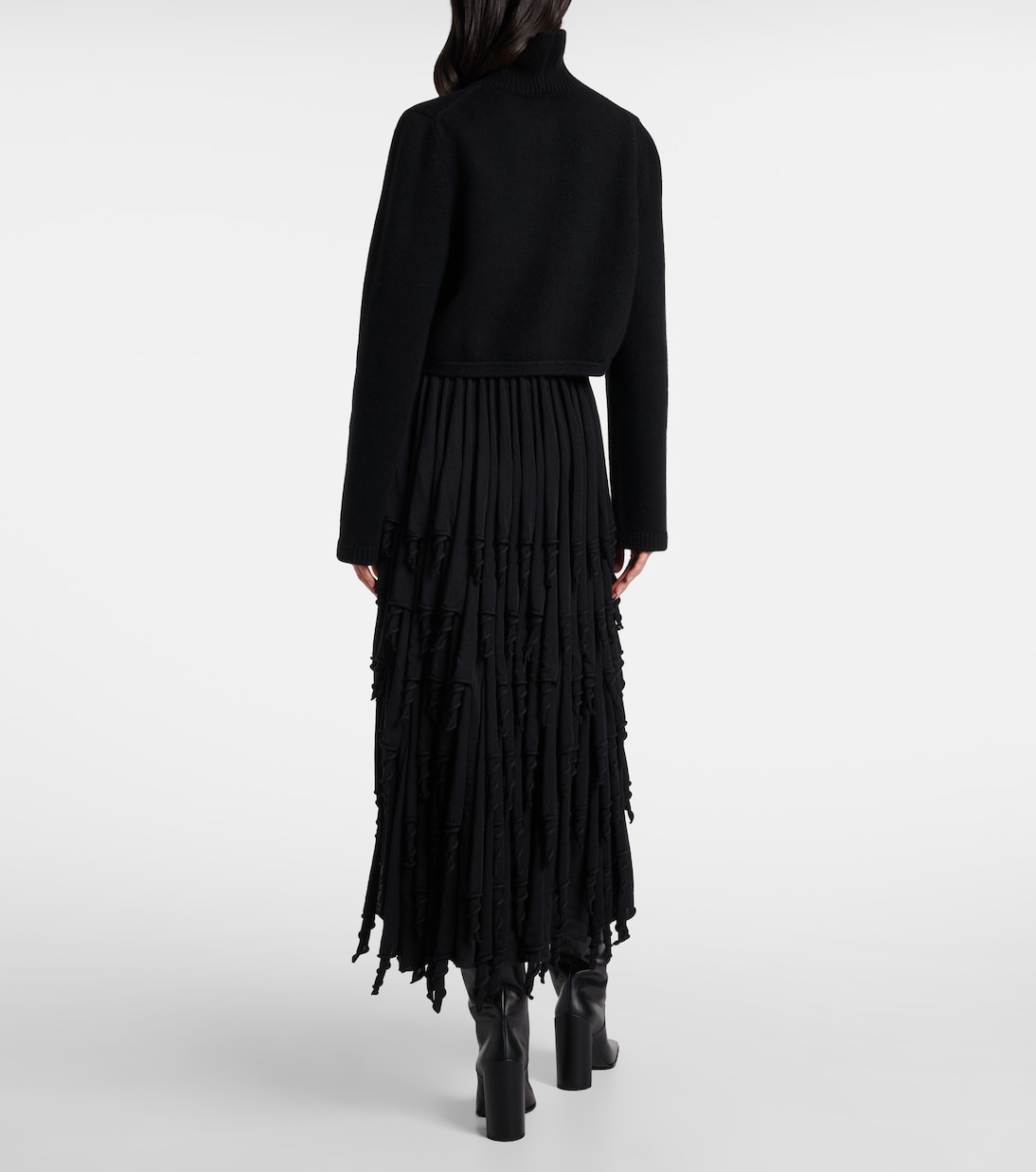 Cropped cashmere-blend sweater | Alaïa