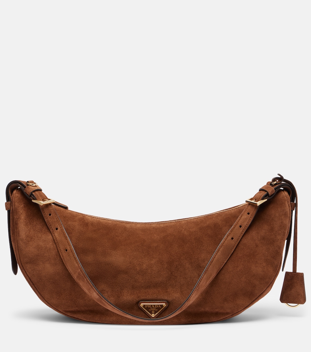 Sac Prada Demi-Lune Large en daim | Prada