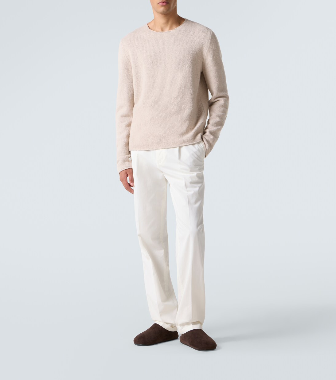 Hudson shearling-lined suede mules | The Row