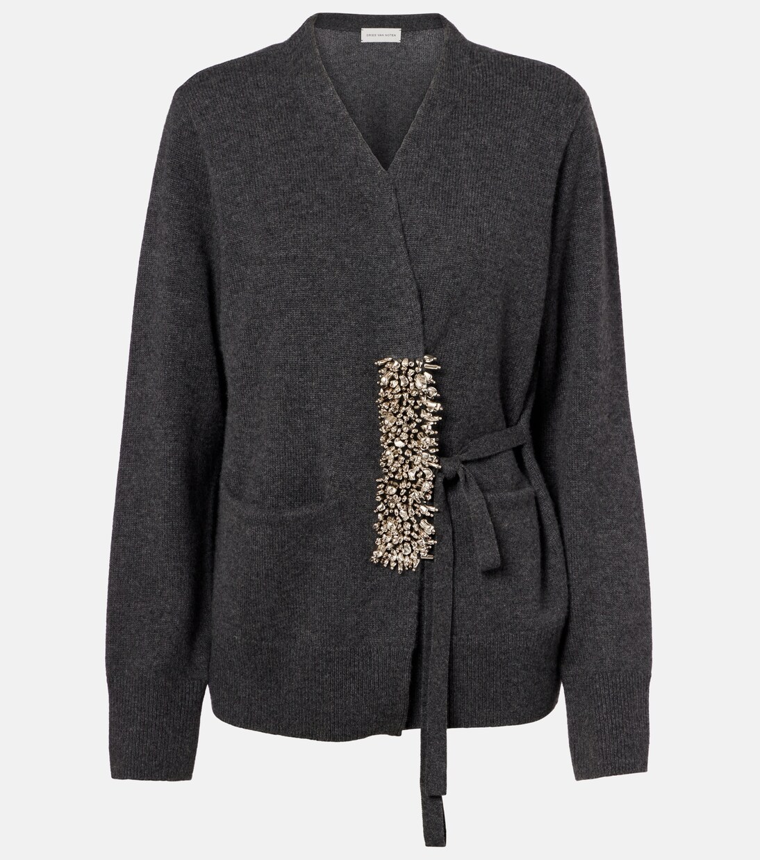 Embellished cashmere wrap cardigan | Dries Van Noten