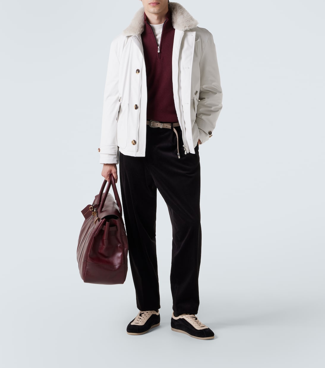 Jersey de cachemir con cremallera parcial | Brunello Cucinelli