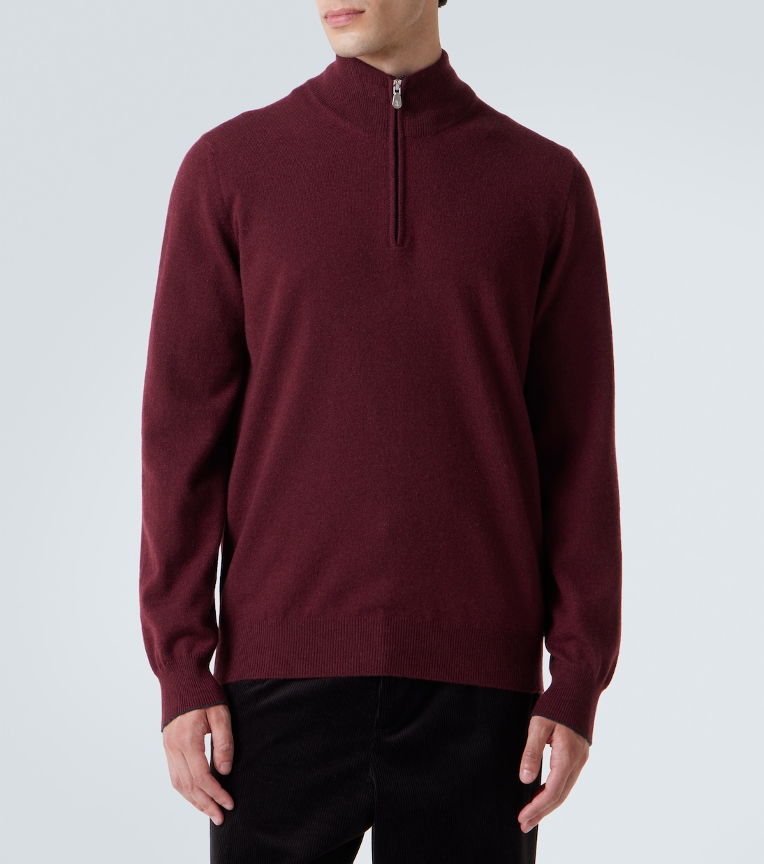 Jersey de cachemir con cremallera parcial | Brunello Cucinelli