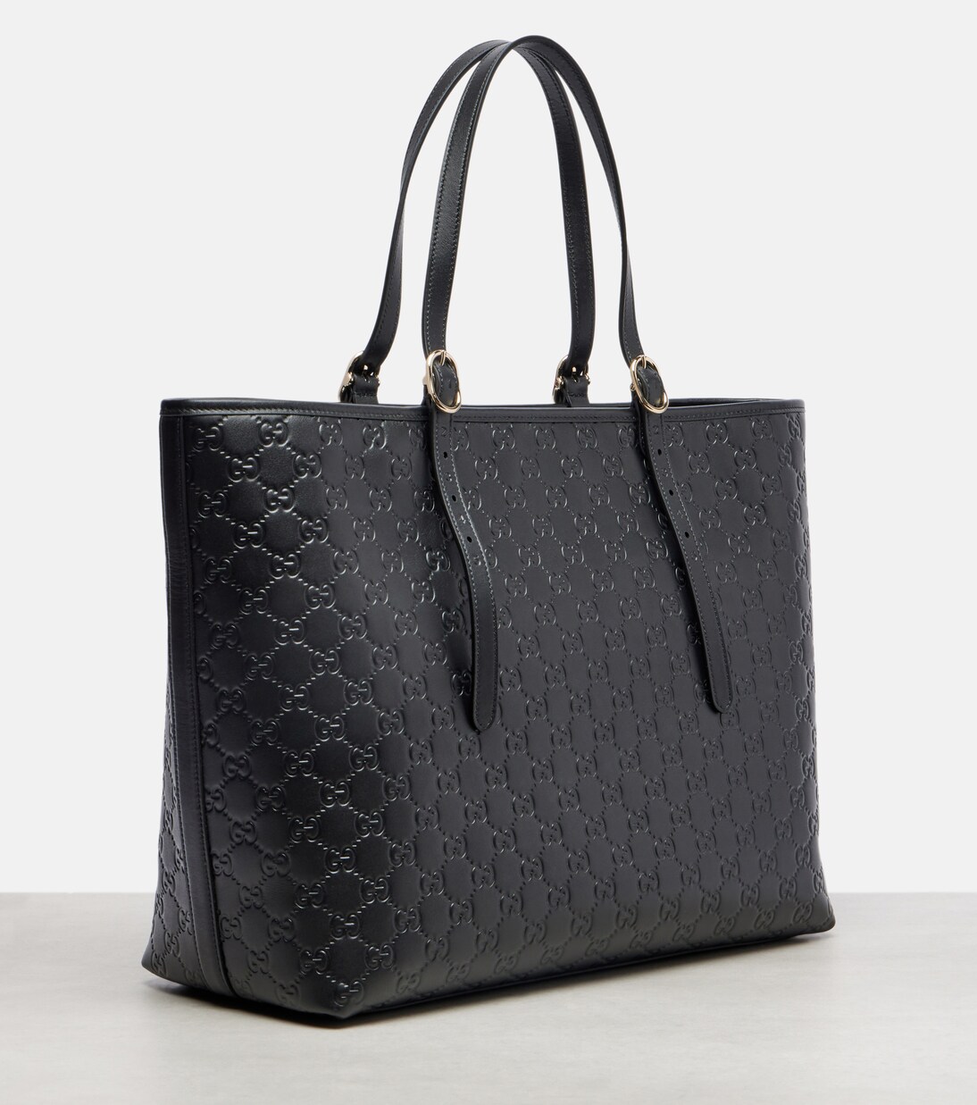 GG Emblem Large leather tote bag | Gucci