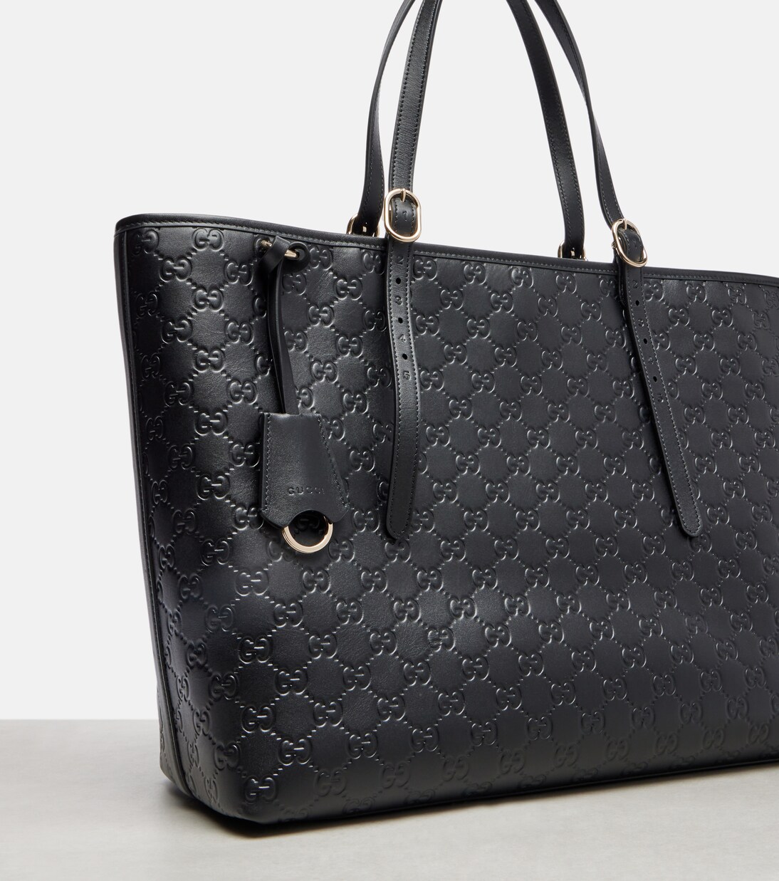 GG Emblem Large leather tote bag | Gucci