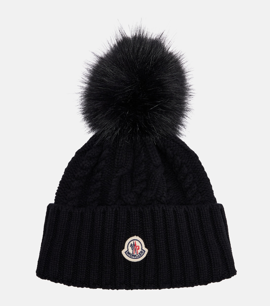 羊绒与羊毛混纺绞花针织便帽 | Moncler