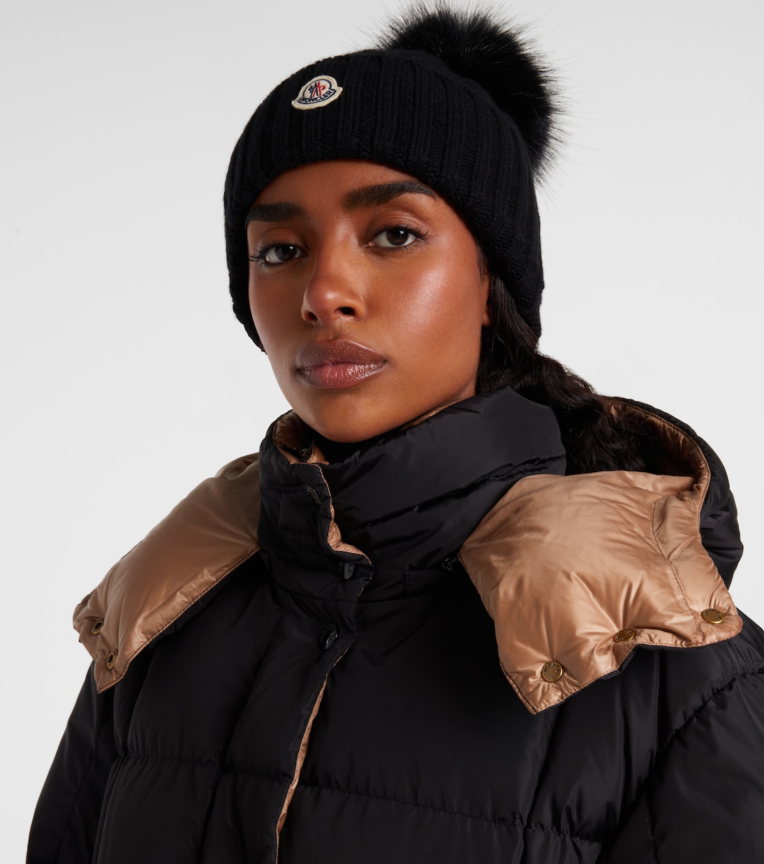 羊绒与羊毛混纺绞花针织便帽 | Moncler