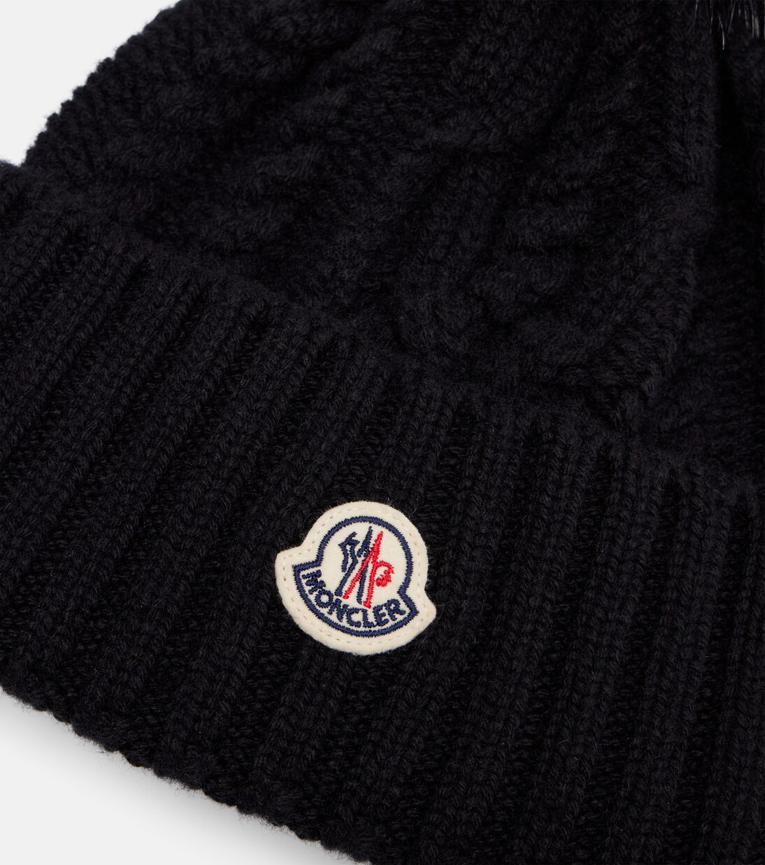 羊绒与羊毛混纺绞花针织便帽 | Moncler