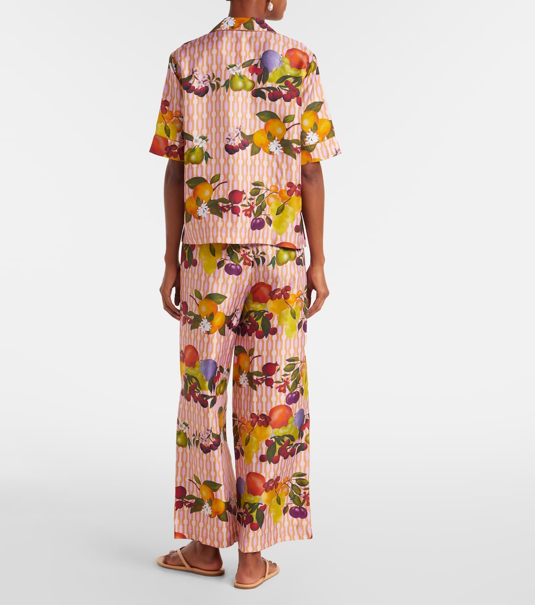 Cherry printed silk twill shirt | Eres