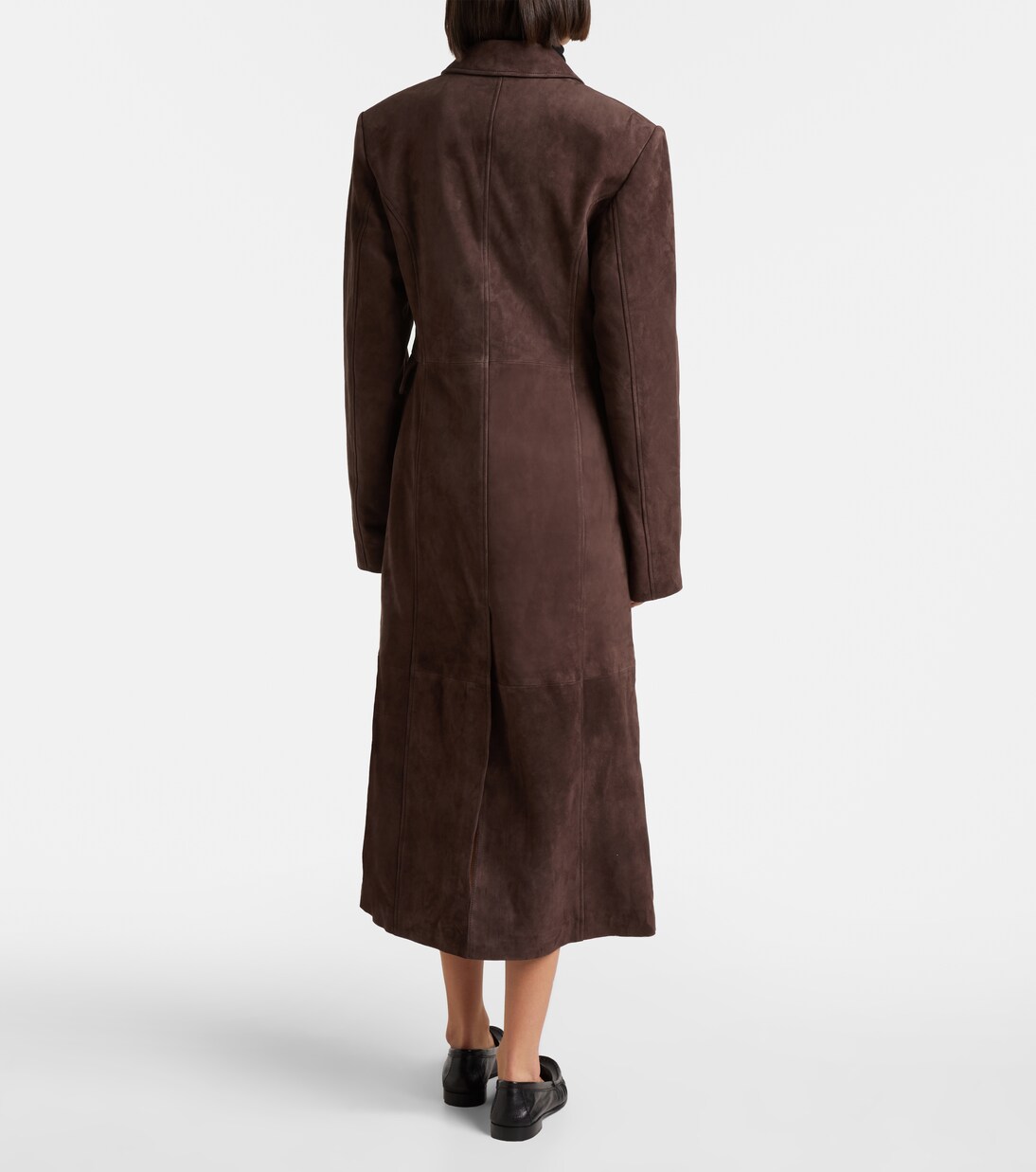 Mantel aus Veloursleder | Rotate