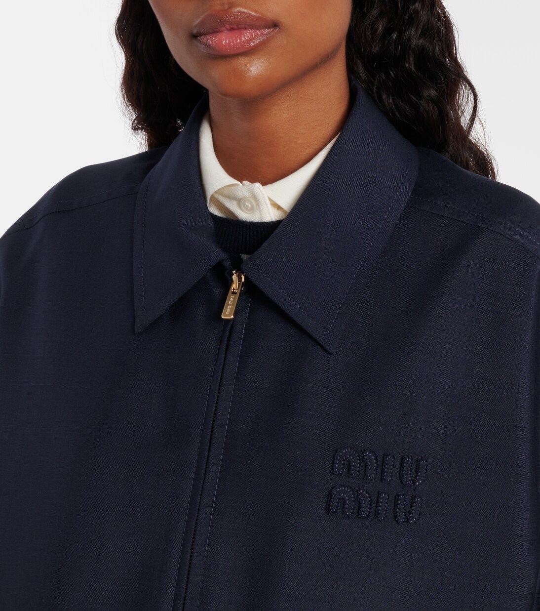 Mohair and wool blouson jacket | Miu Miu