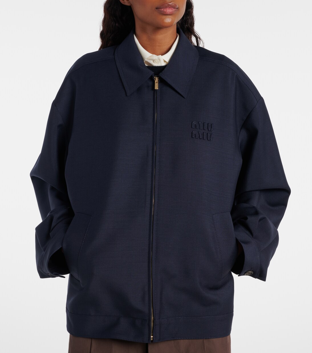 Mohair and wool blouson jacket | Miu Miu