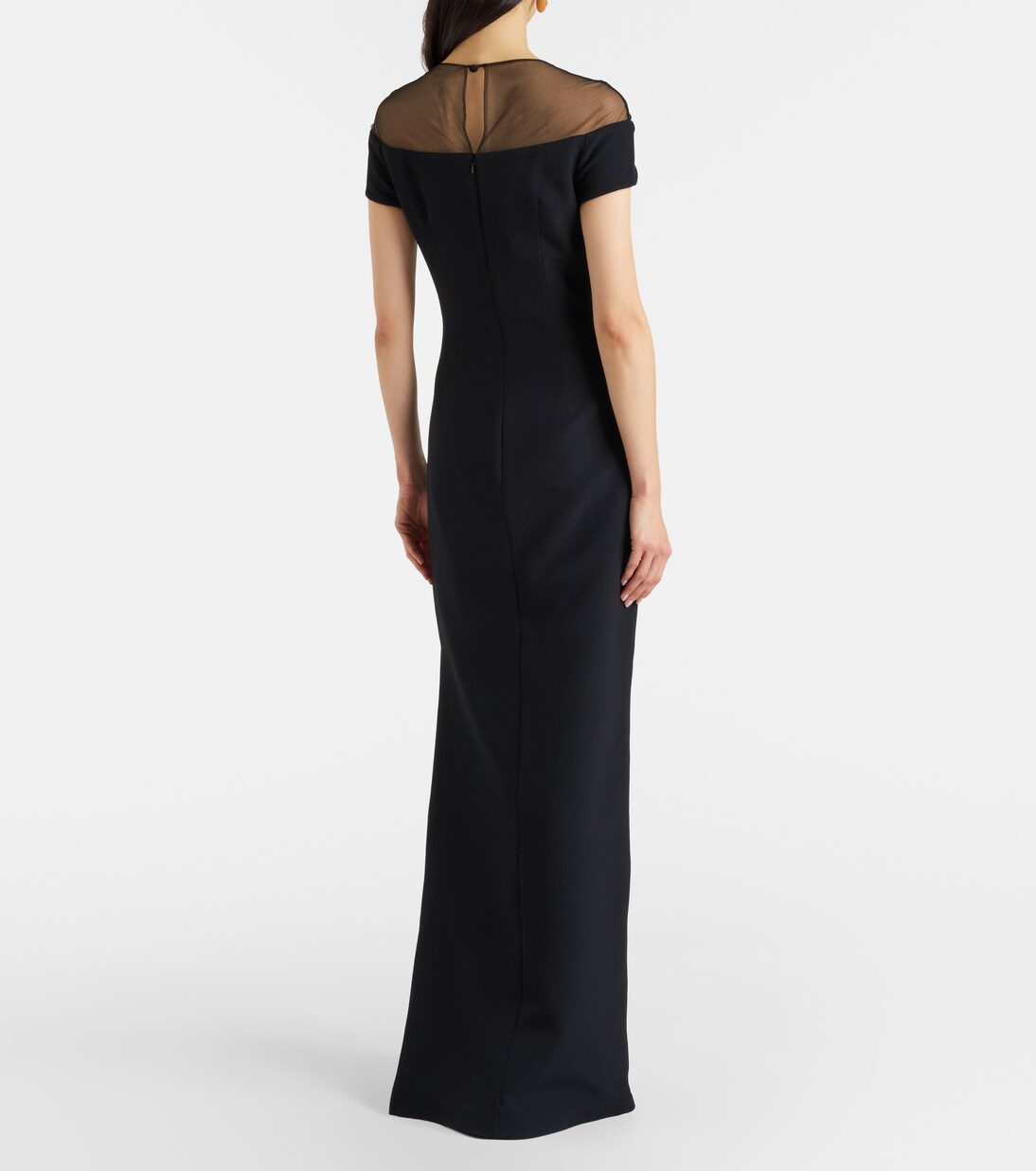 Noah floral-appliqué crêpe gown | Safiyaa