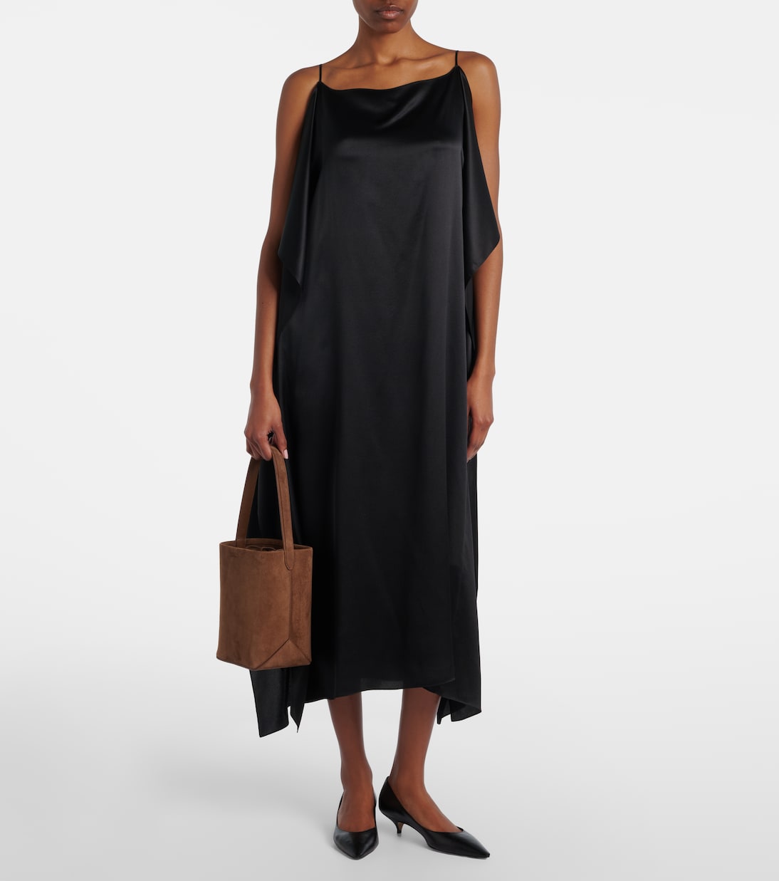 Park Edge N/S Small suede tote bag | The Row