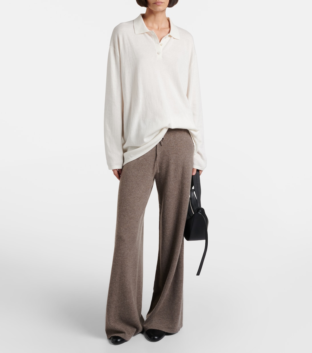 Caisa cotton and cashmere polo sweater | Lisa Yang