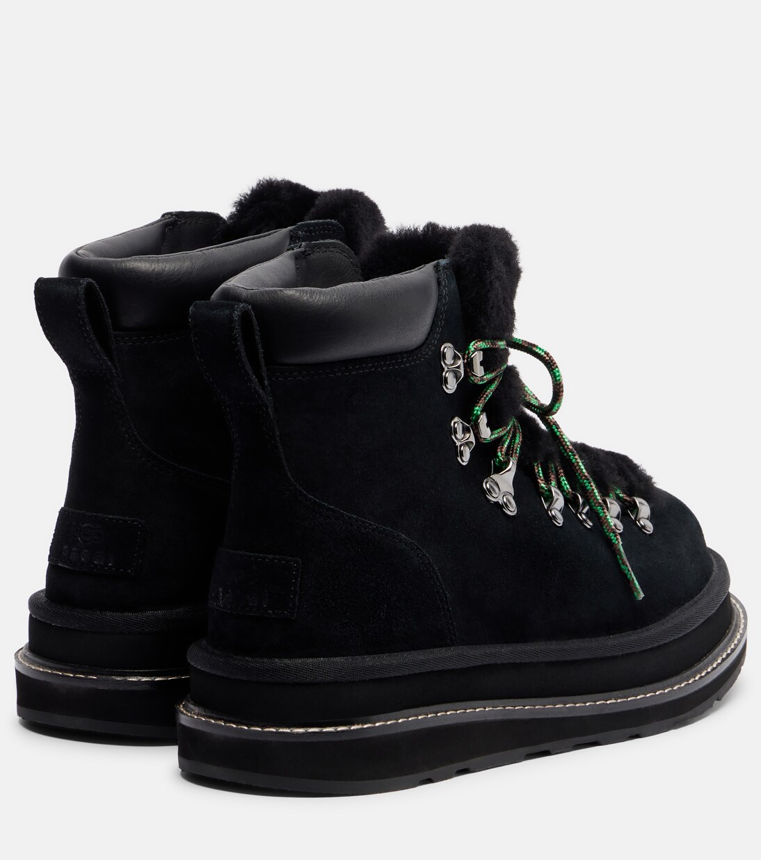 x UGG suede and shearling hiking boots | Sacai