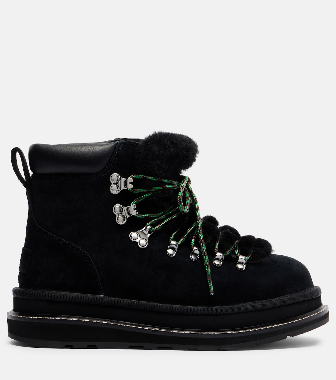 x UGG suede and shearling hiking boots | Sacai
