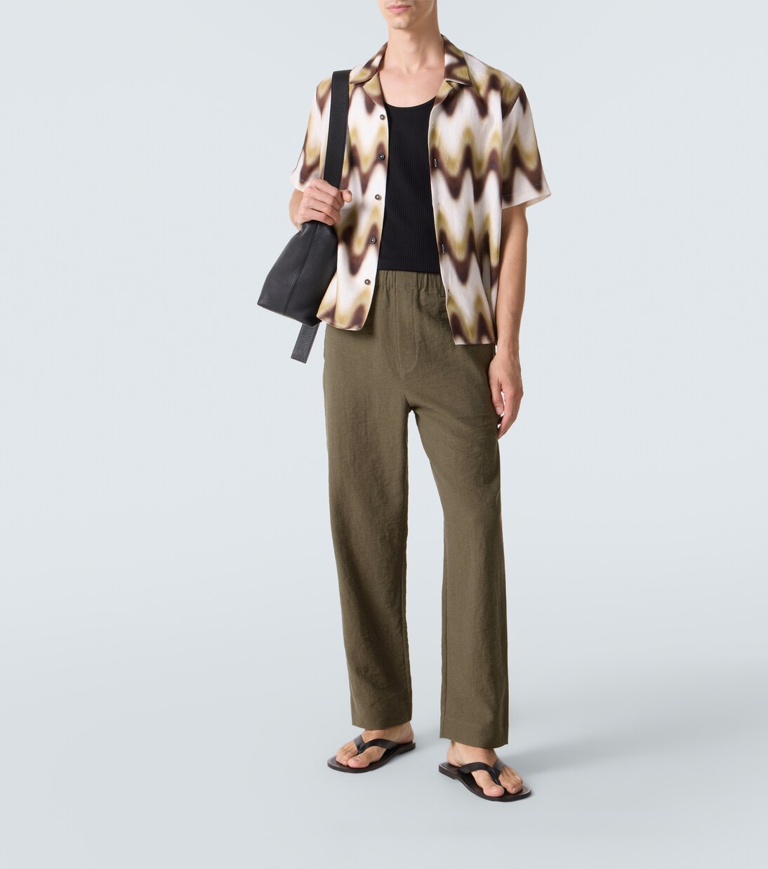 Mid-rise straight pants | Commas