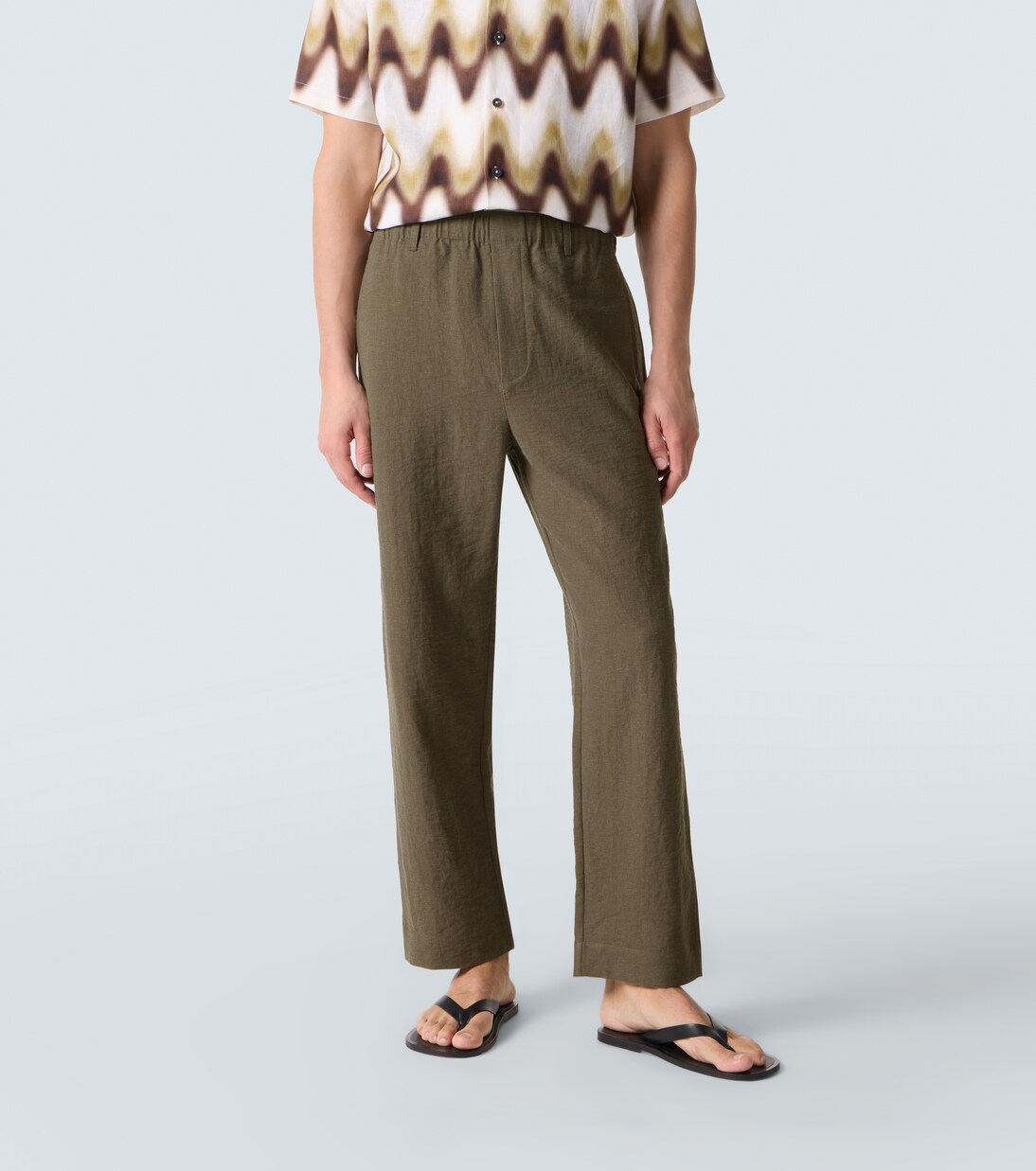 Mid-rise straight pants | Commas