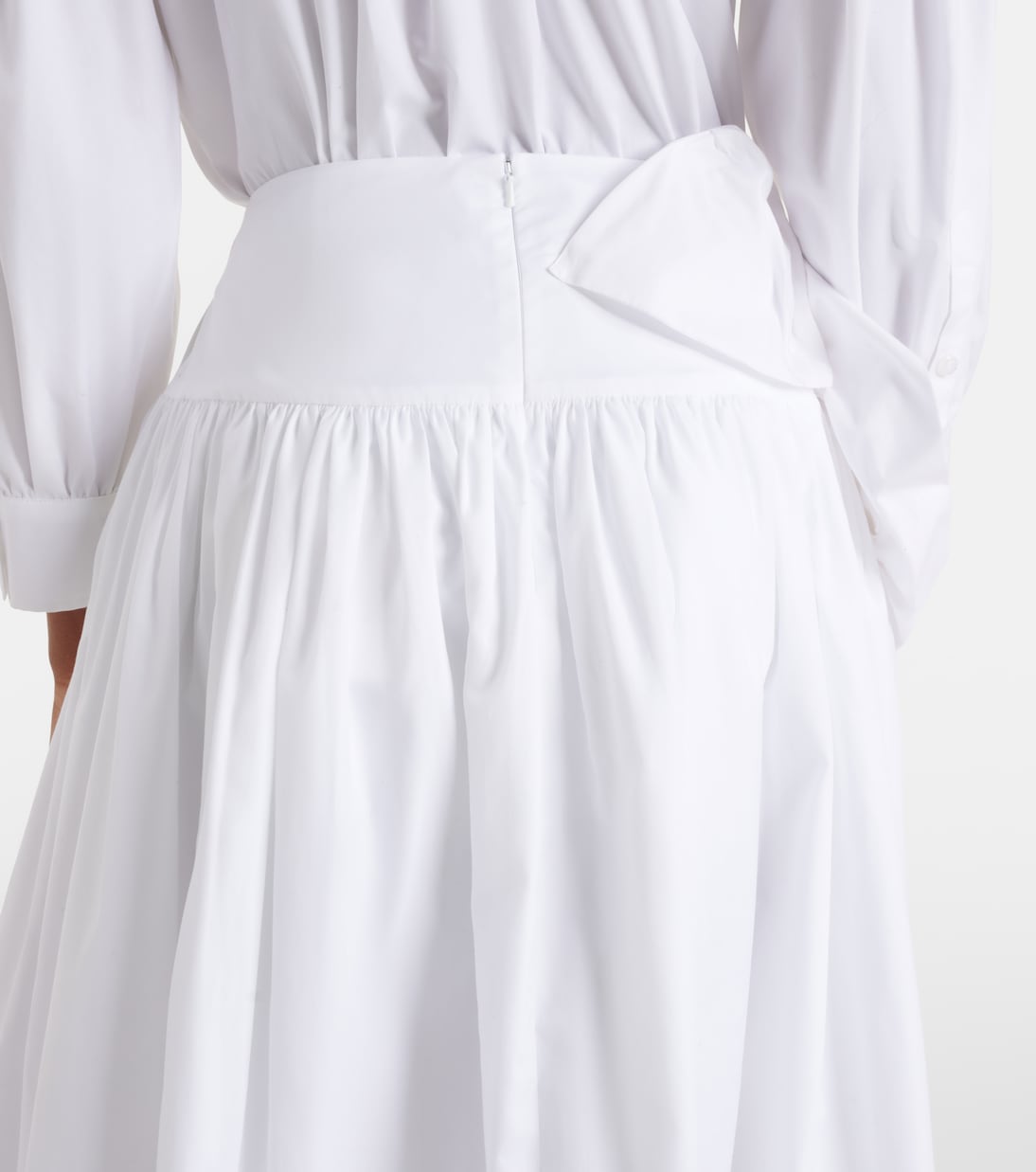 Floral-appliqué cotton poplin midi skirt | Simone Rocha