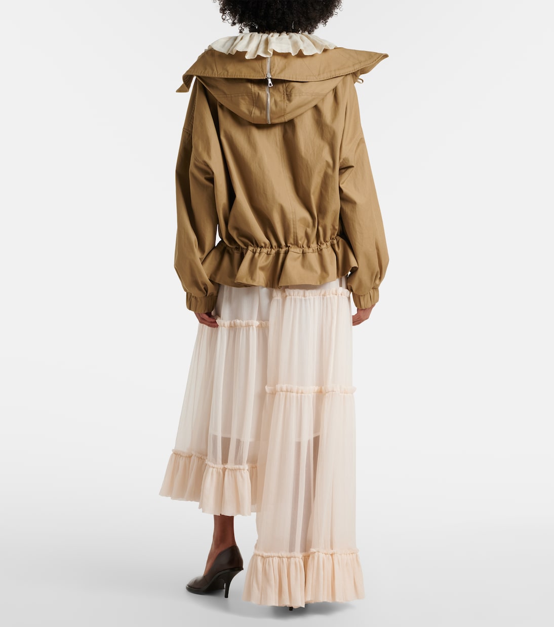 Ruffled asymmetric silk maxi skirt | Dries Van Noten