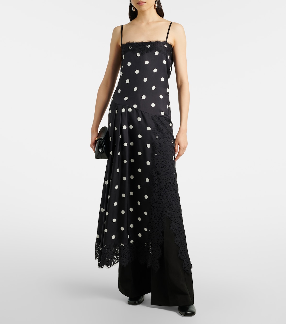 فستان سليب من الحرير بنقاط البولكا Capo  | Sportmax